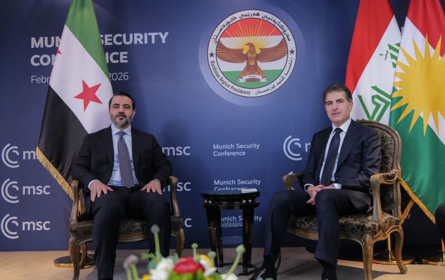 اجتماع نيجيرفان بارزاني وأسعد الشيباني على هامش مؤتمر ميونخ للأمن 