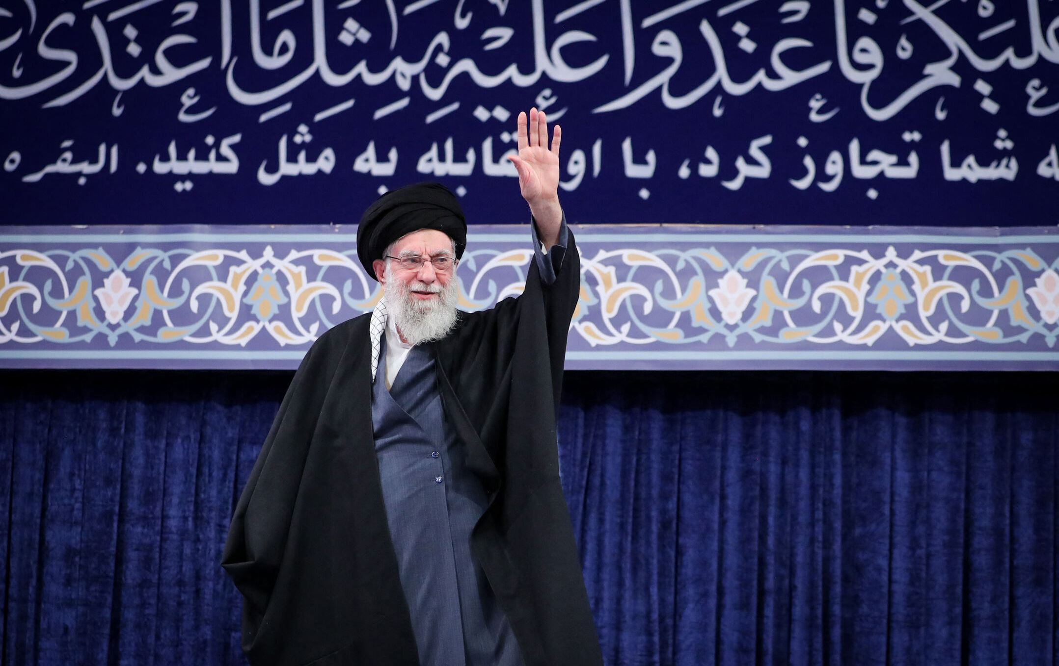 عەلی خامنەیی، رابەری کۆماری ئیسلامیی ئێران. وێنە: AFP