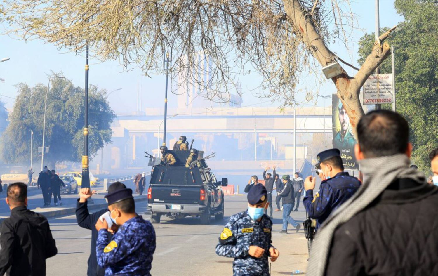 متظاهروان في بغداد