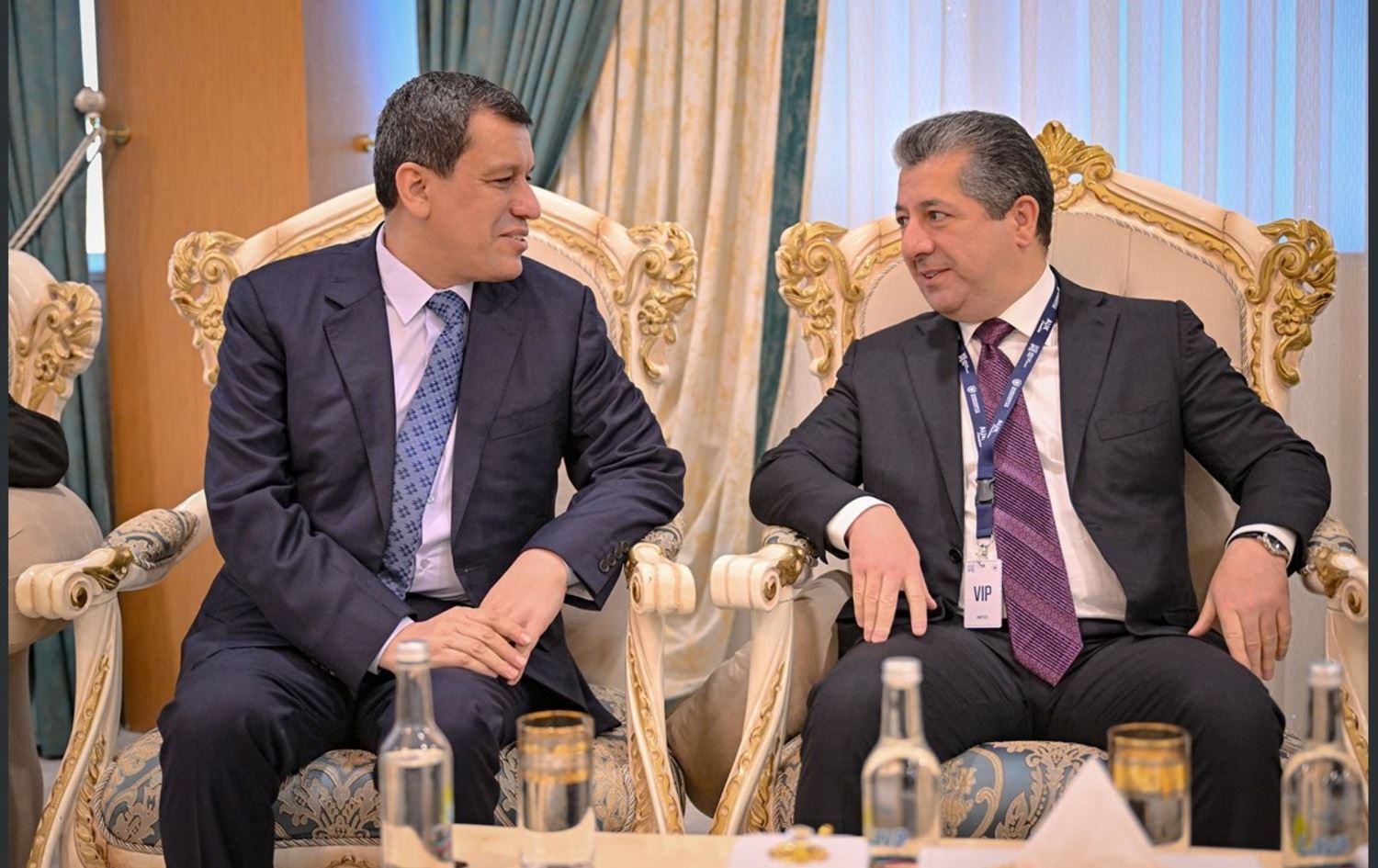 اجتماع مسرور بارزاني ومظلوم عبدي- صورة أرشيفية 