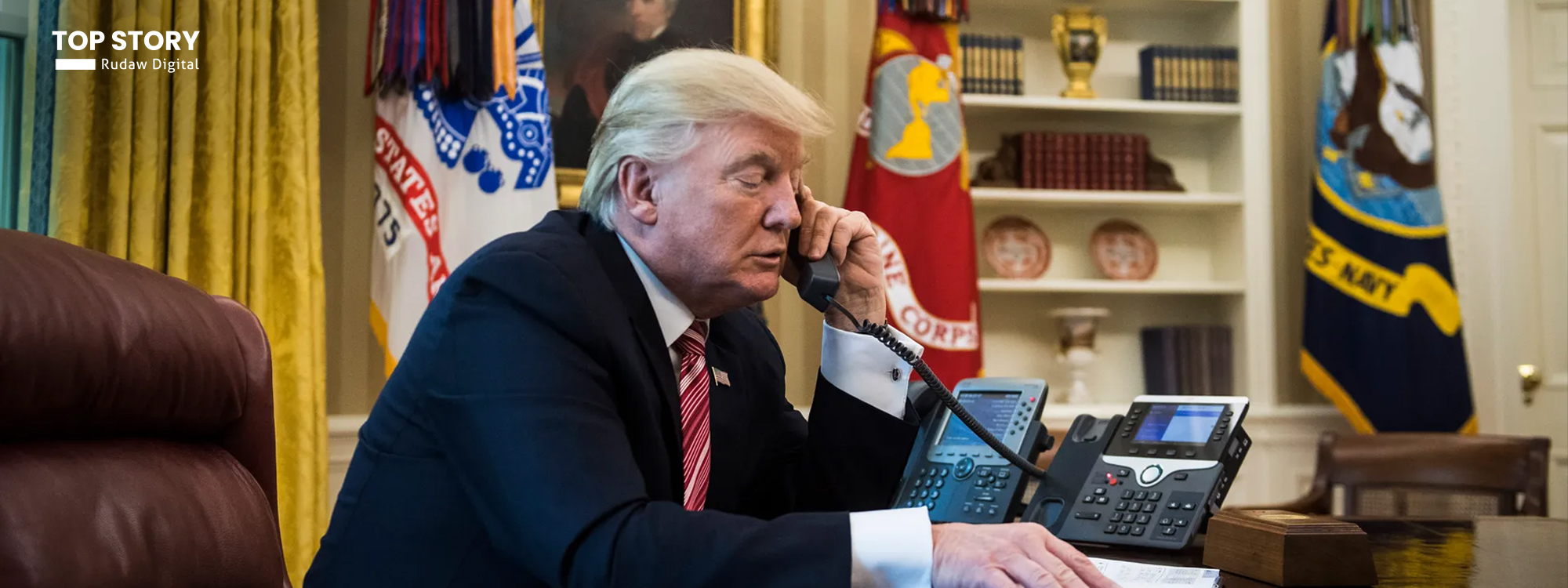 ئەکسیۆس دەڵێت ترەمپ بە تەلەفۆن قسەی لەگەڵ سەرۆک بارزانی و بافڵ تاڵەبانی کردووە