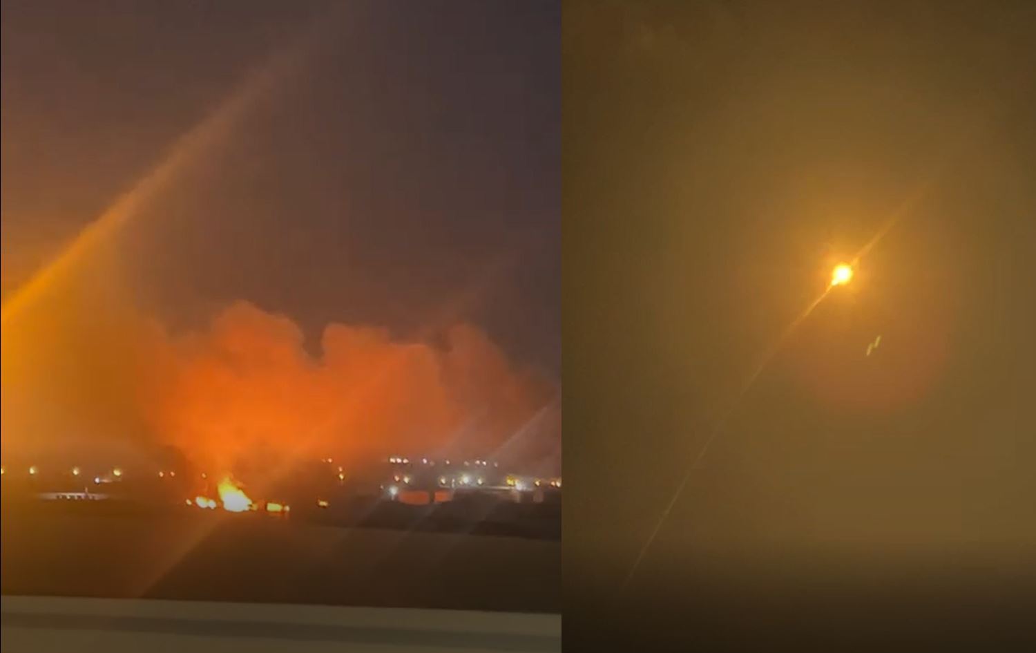 مشهد إسقاط المسيَّرات في سماء أربيل