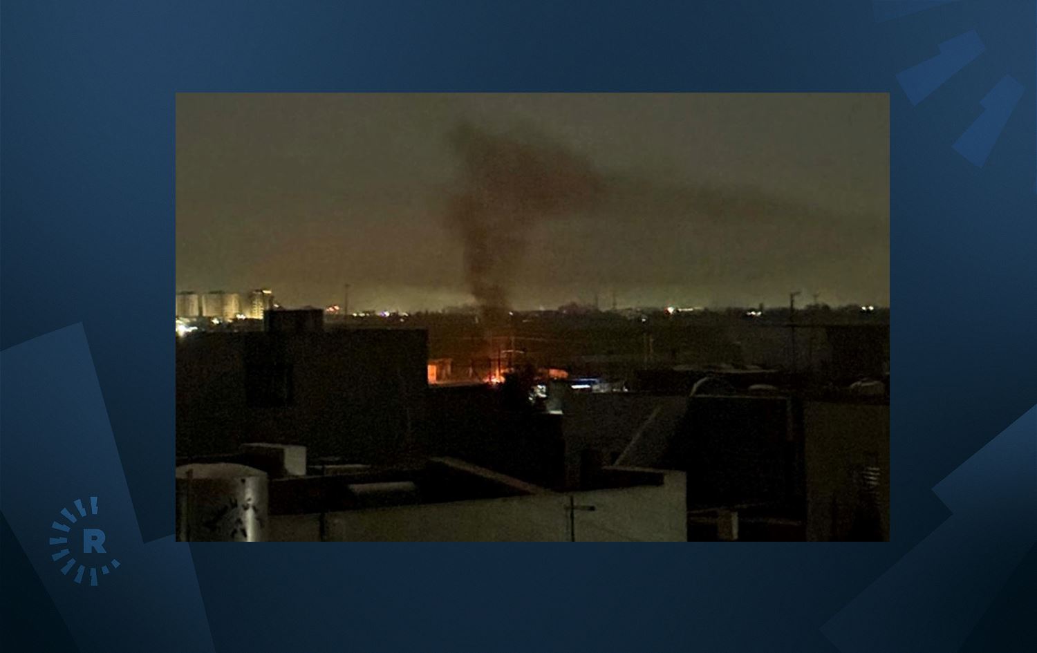 کەوتنە خوارەوەی درۆنێک لە دارەتووی شاری هەولێر