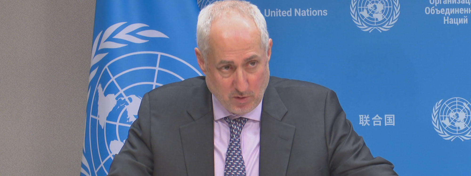 Stephane Dujarric, spokesperson for the Secretary-General of the UN. Photo: Rudaw/screengrab