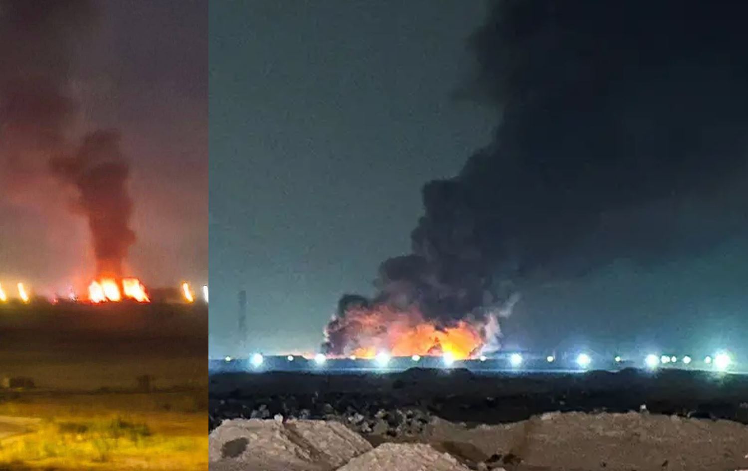 قصف حقل نفطي في البصرة