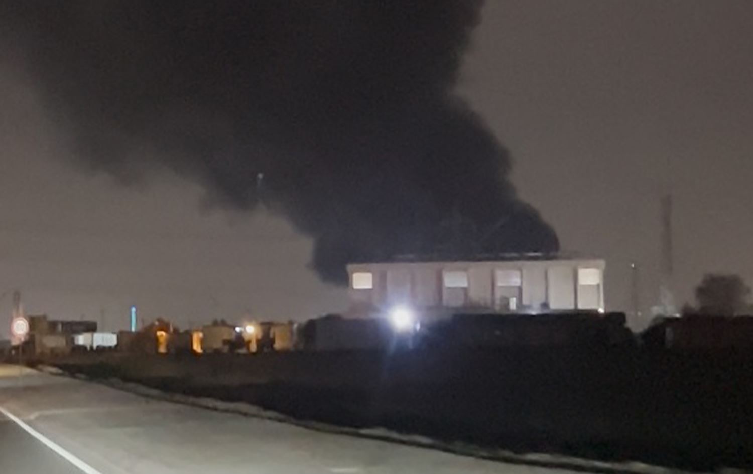 دووکەڵی پاشماوەی درۆن لە هەولێر