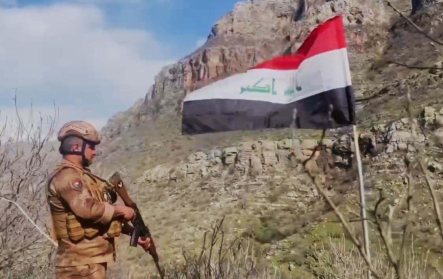 جندي عراقي على الحدود. الصورة من الأرشيف