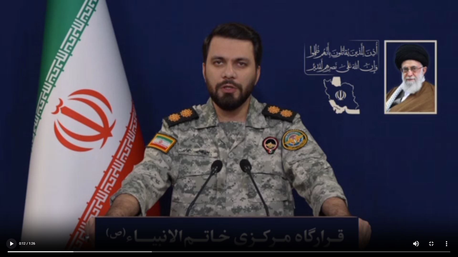 ئیبراهیم زولفەقاری، گوتەبێژی بارەگای ناوەندیی خاتەم ئەلئەنبیا