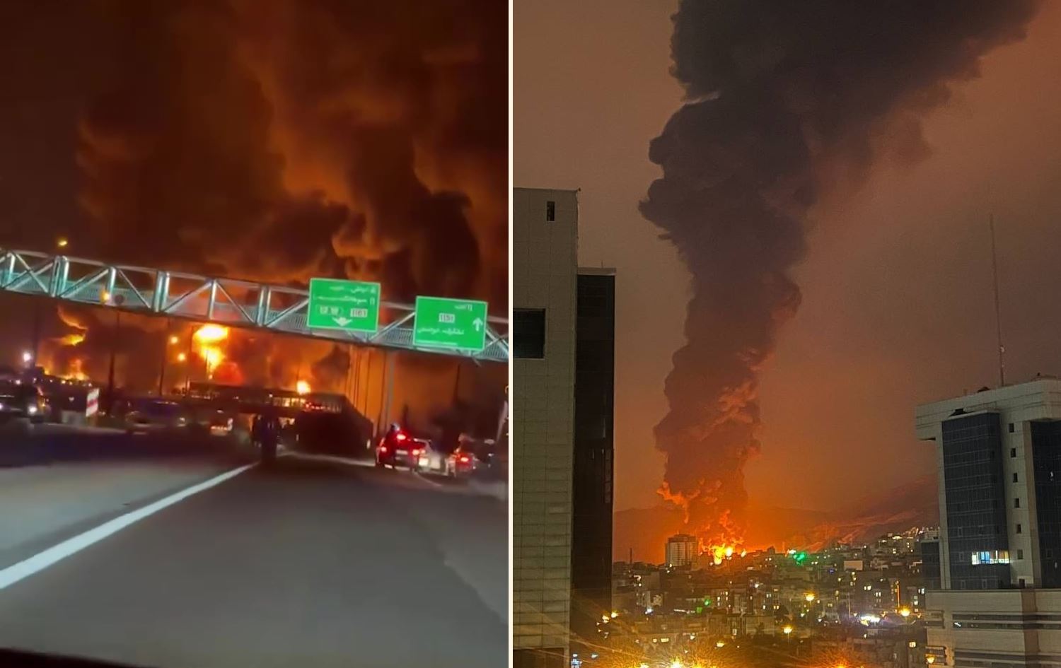 ئەنجامی بۆردوومانکردن بۆ سەر تاران. 