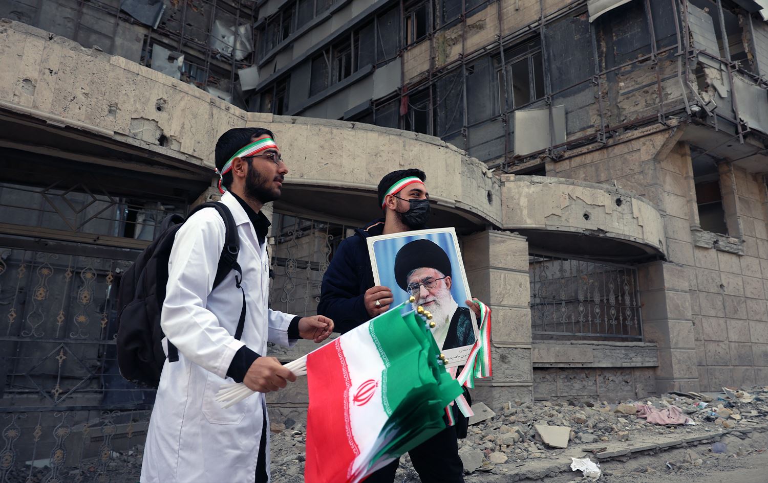 گەڕەکێکی نیشتەجێبوون لەدوای بۆردوومان. وێنە: AFP