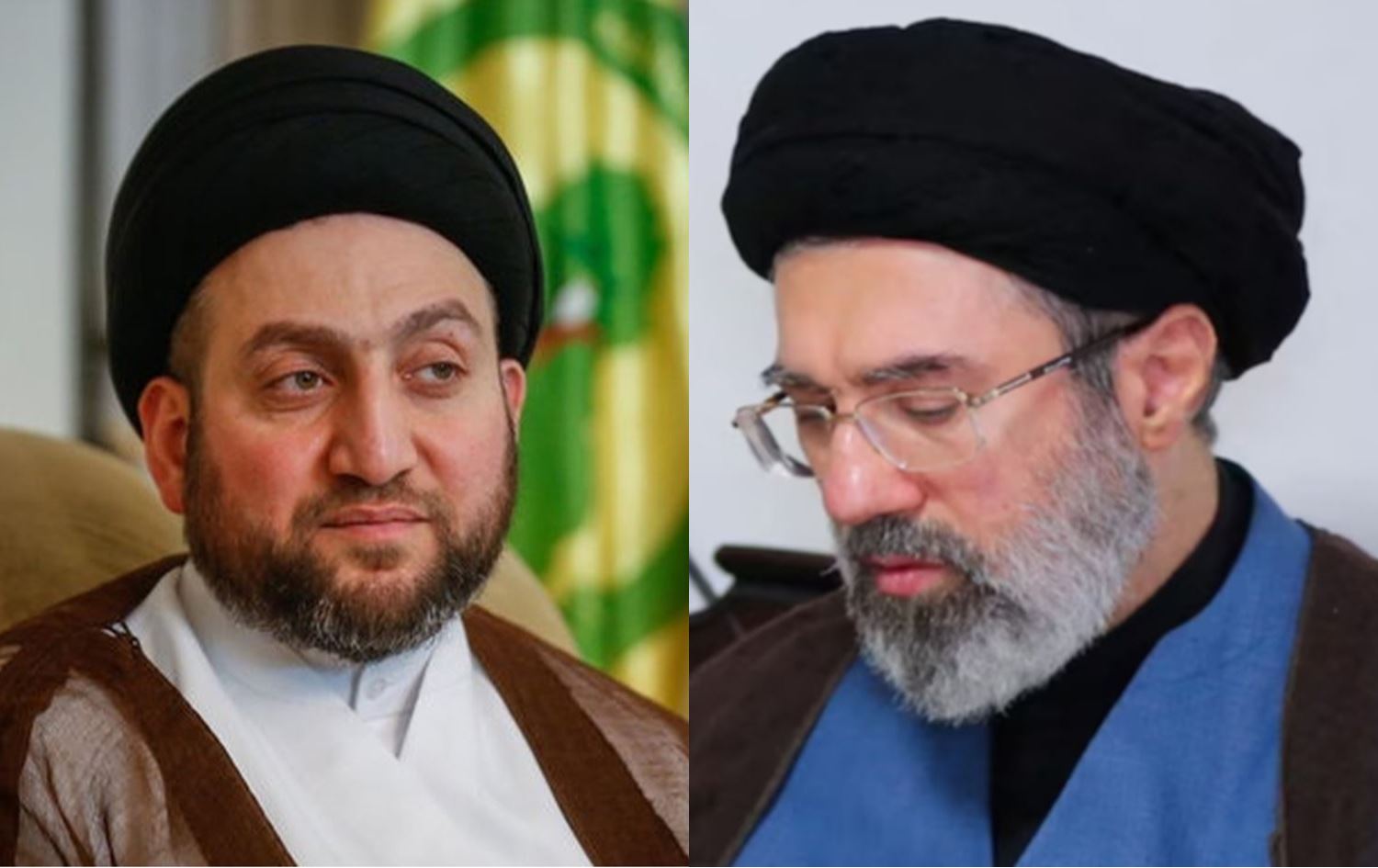 عەمار حەکیم، سەرۆکی رەوتی حیکمەی نیشتمانیی عێراق و موجتەبا خامنەیی سێیەمین رێبەری کۆماری ئیسلامی ئێران