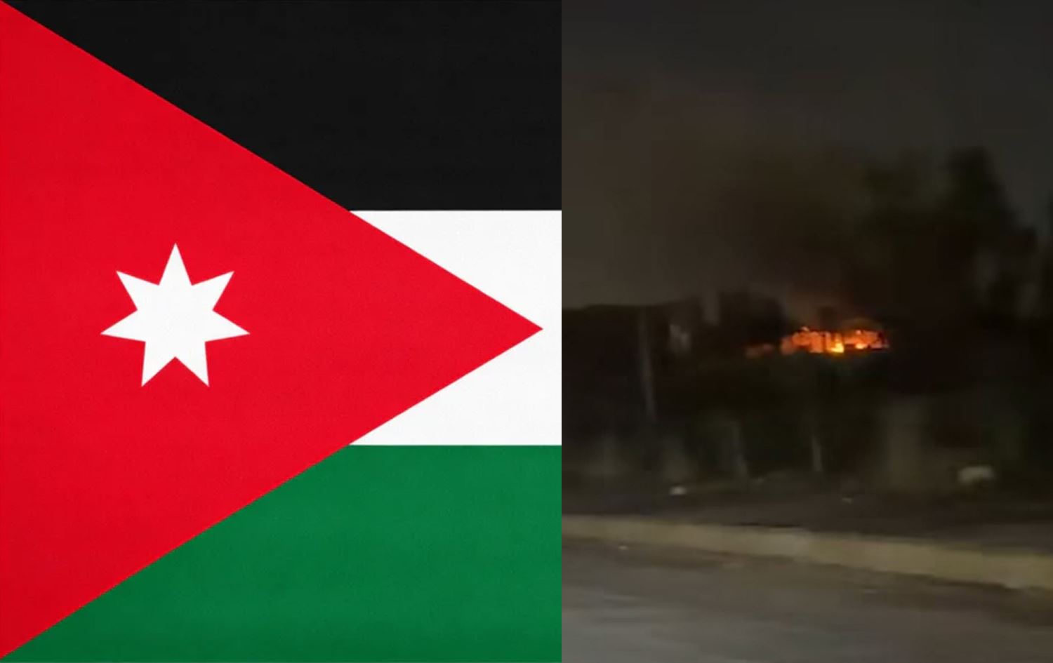 دیمەنی ساتی هێرشێک بۆسەر هەولێر و ئاڵای ئوردن