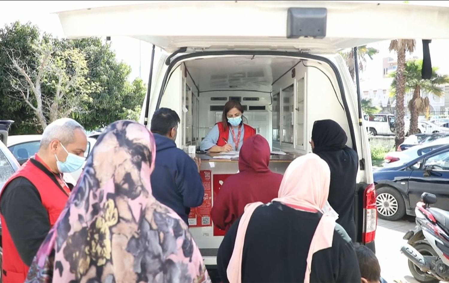 کلینیکێکی گەڕۆکی سەر بە UNFPA لە لوبنان.