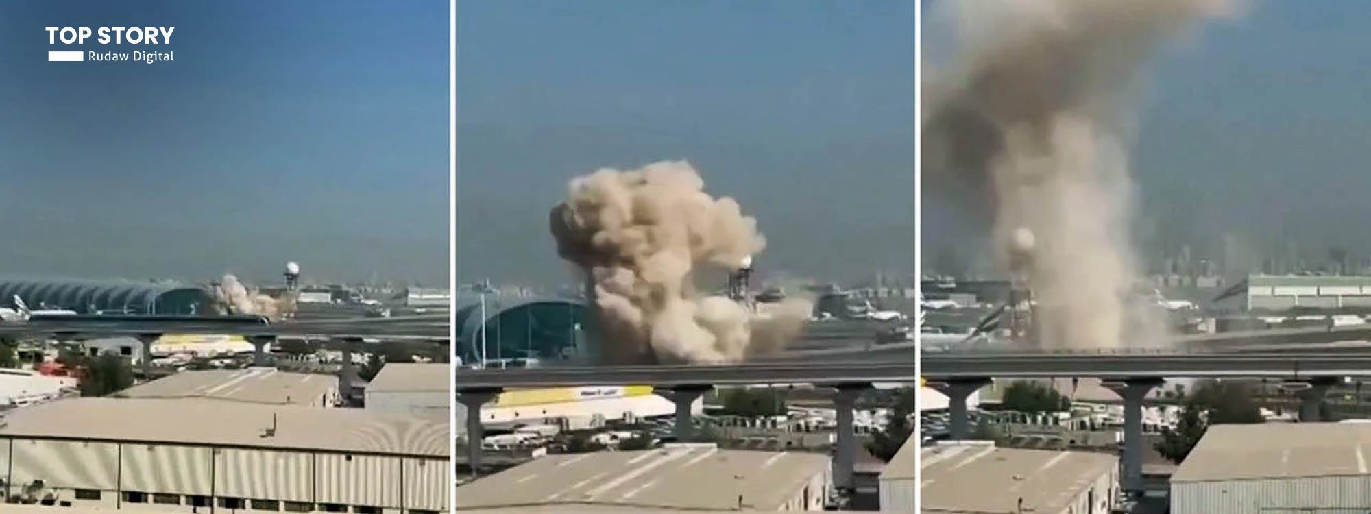 جانب من القصف الإيراني على دول الخليج 