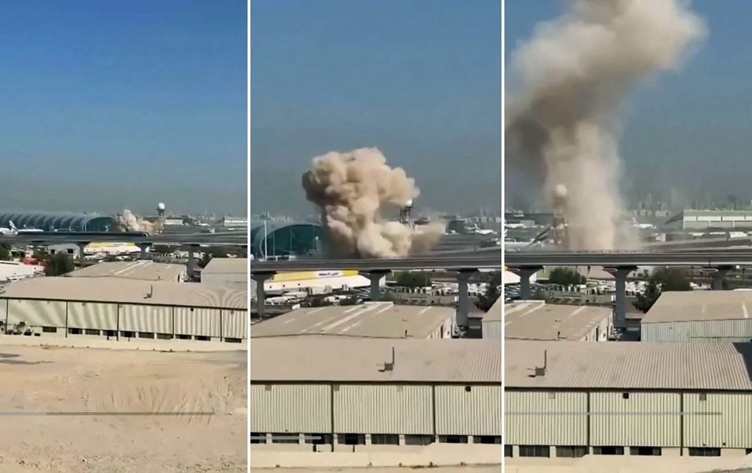 جانب من القصف الإيراني على دول الخليج 