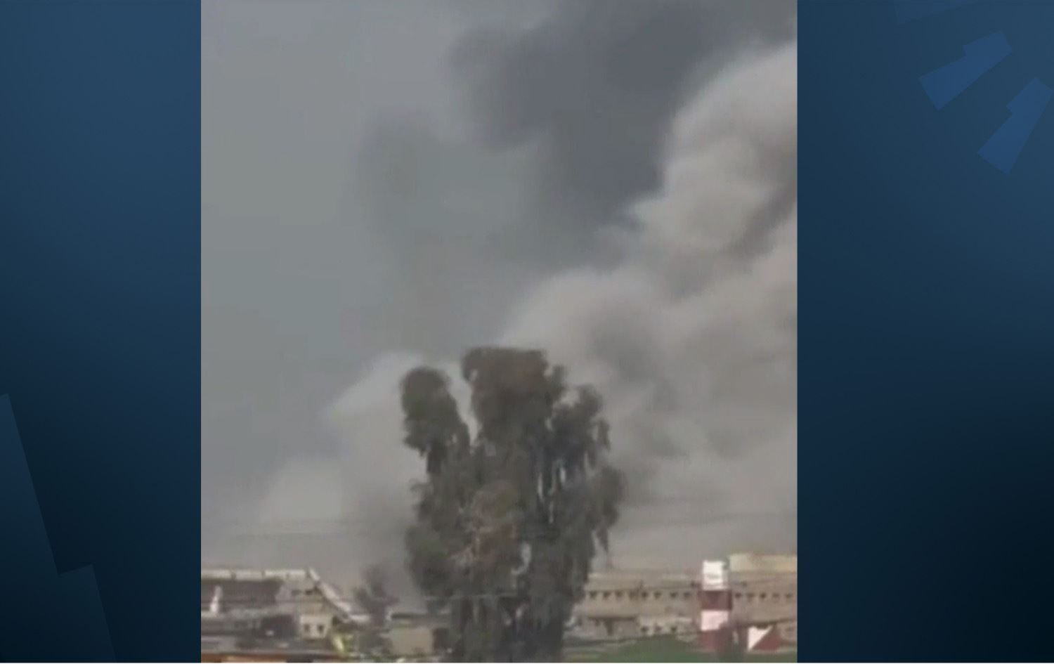 قصف إحدى مقرات الحشد الشعبي في الموصل