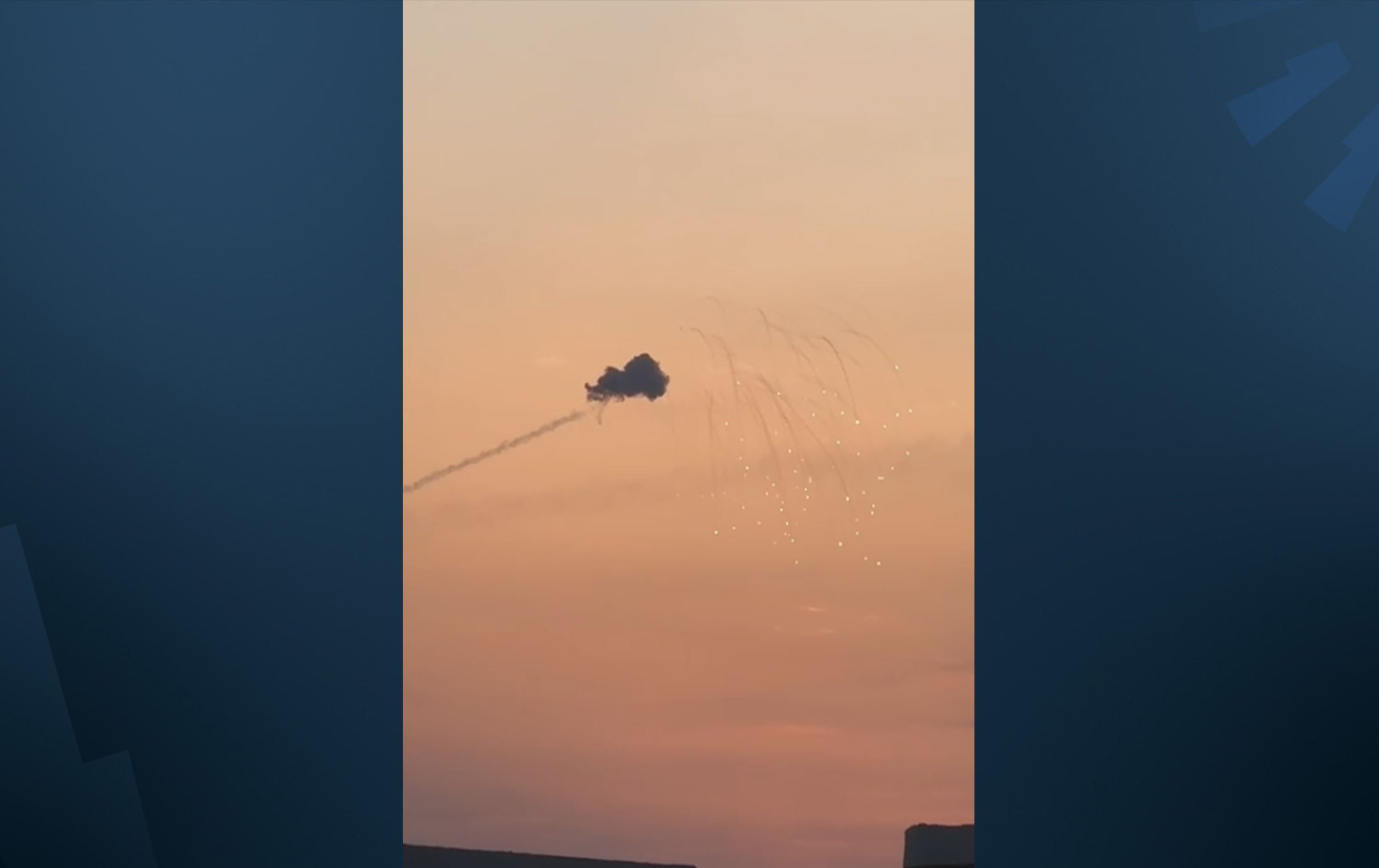 جانب من اعتراض مسيّرة في سماء أربيل 