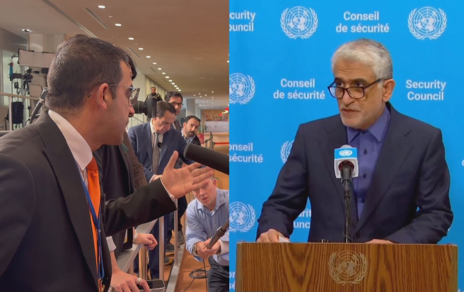 سفير إيران لدى الأمم المتحدة أمير سعيد إيرواني ونامو عبد الله