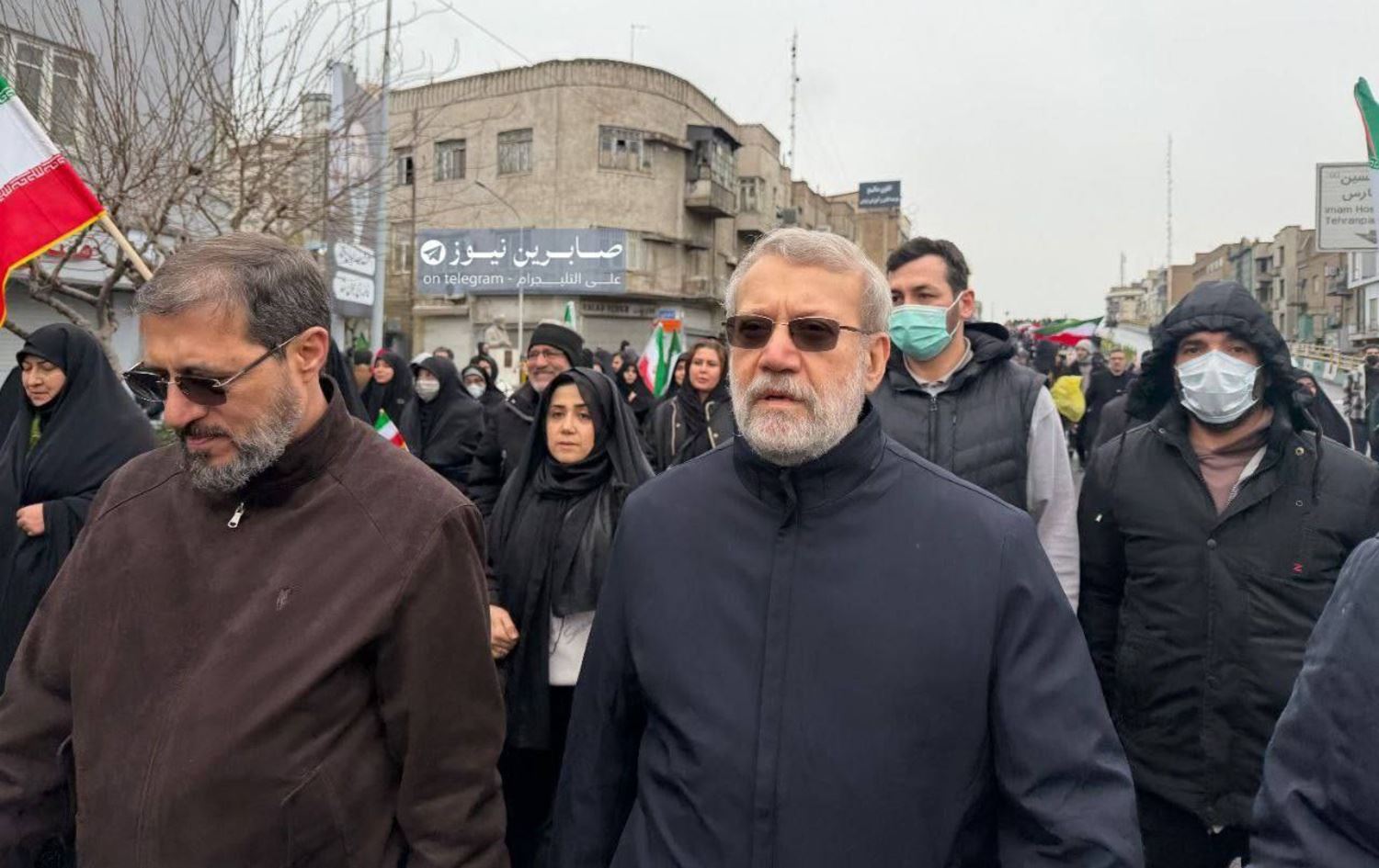 مشاركة علي لاريجاني في مسيرة "يوم القدس" بطهران