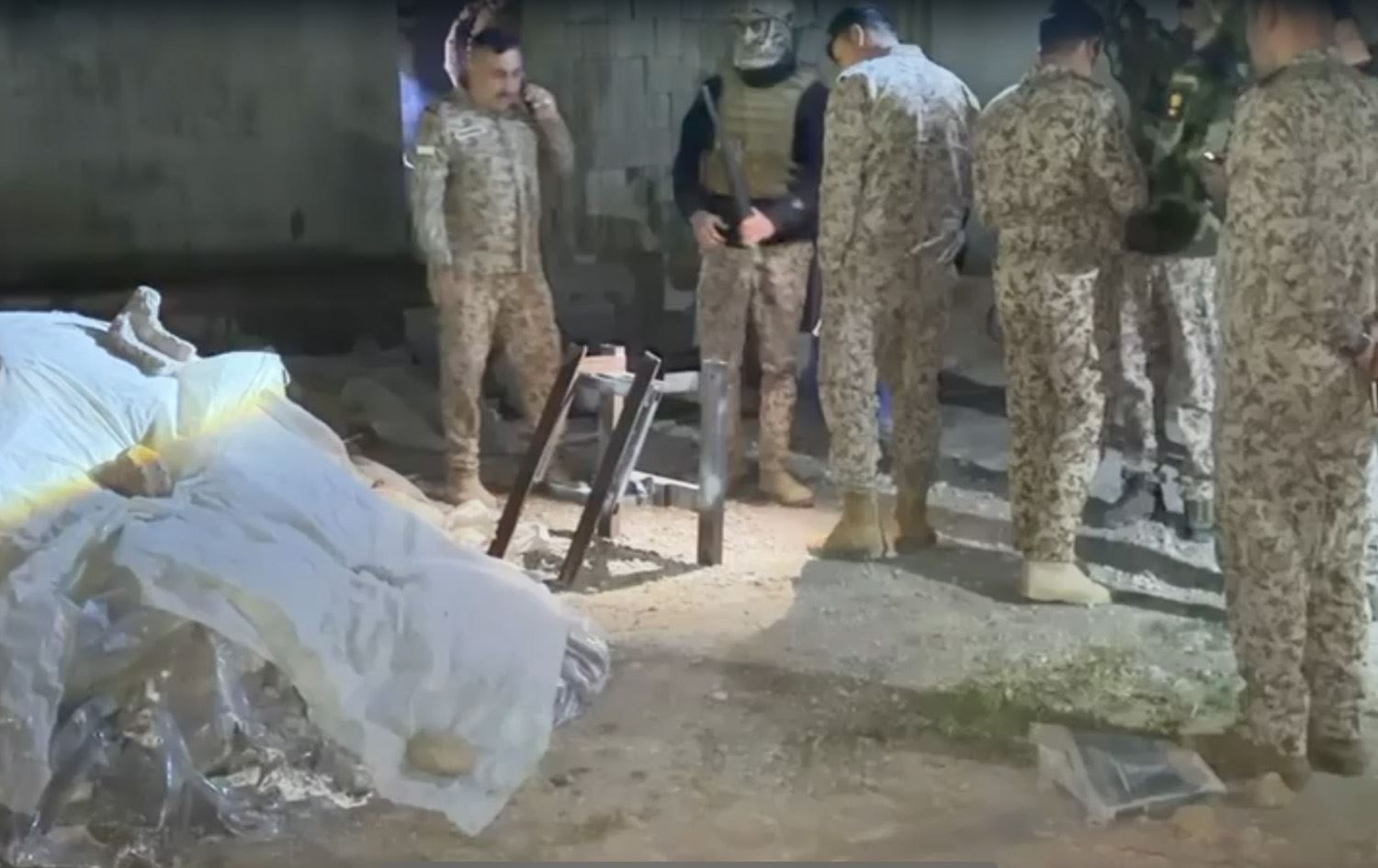 المكان الذي تم منه اطلاق الصواريخ على قاعدة كي 1 في كركوك