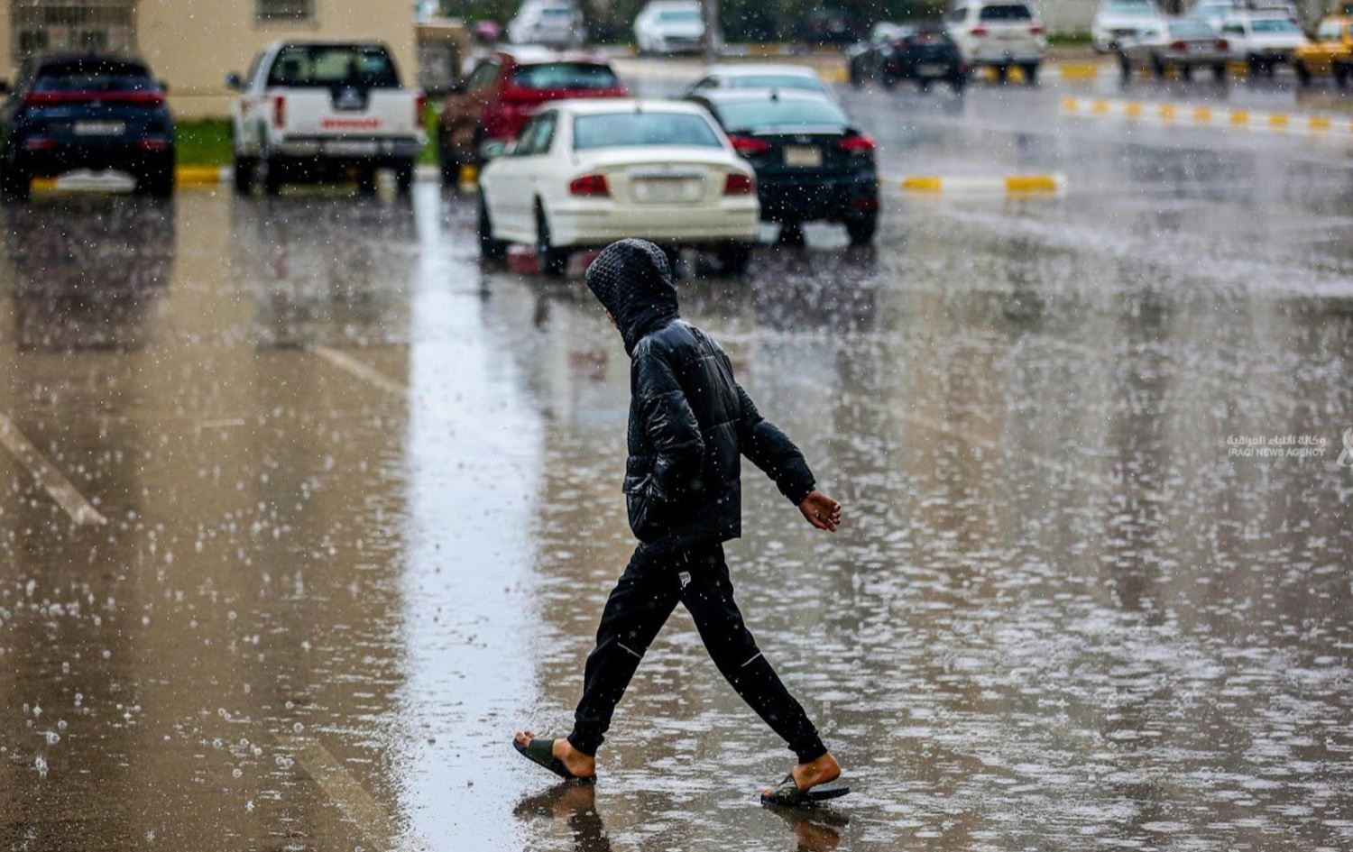العراق سيشهد حالة جوية ممطرة تصل ذروتها يوم غد الأحد