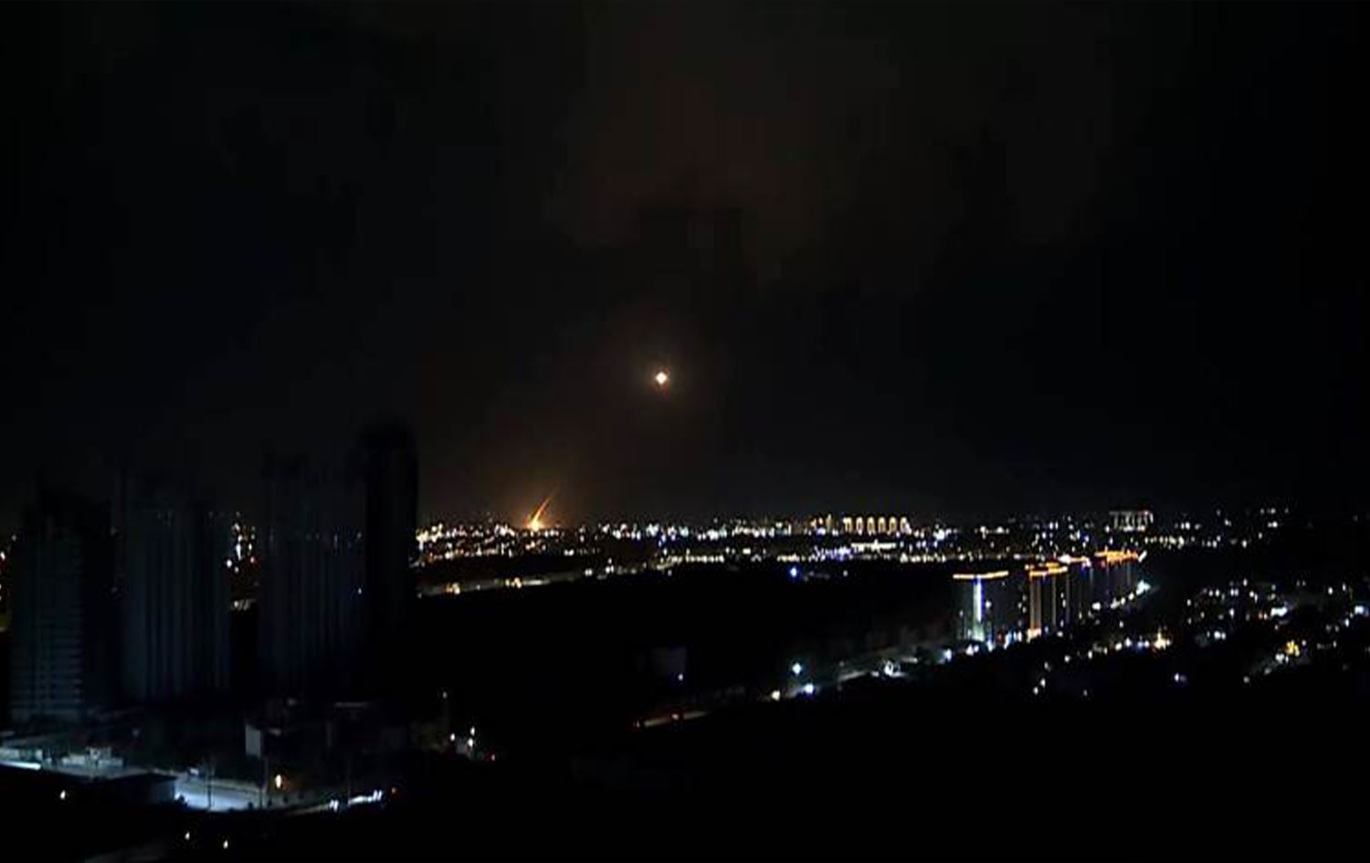 مشهد لهجوم على أربيل