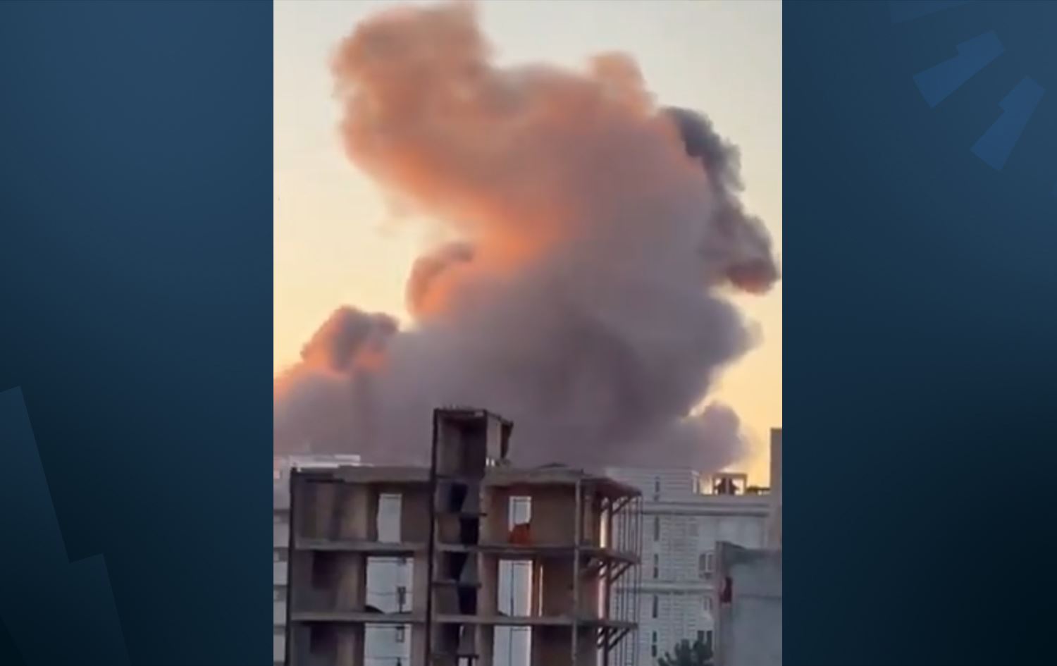 قصف مبنى في كرمنشاه 