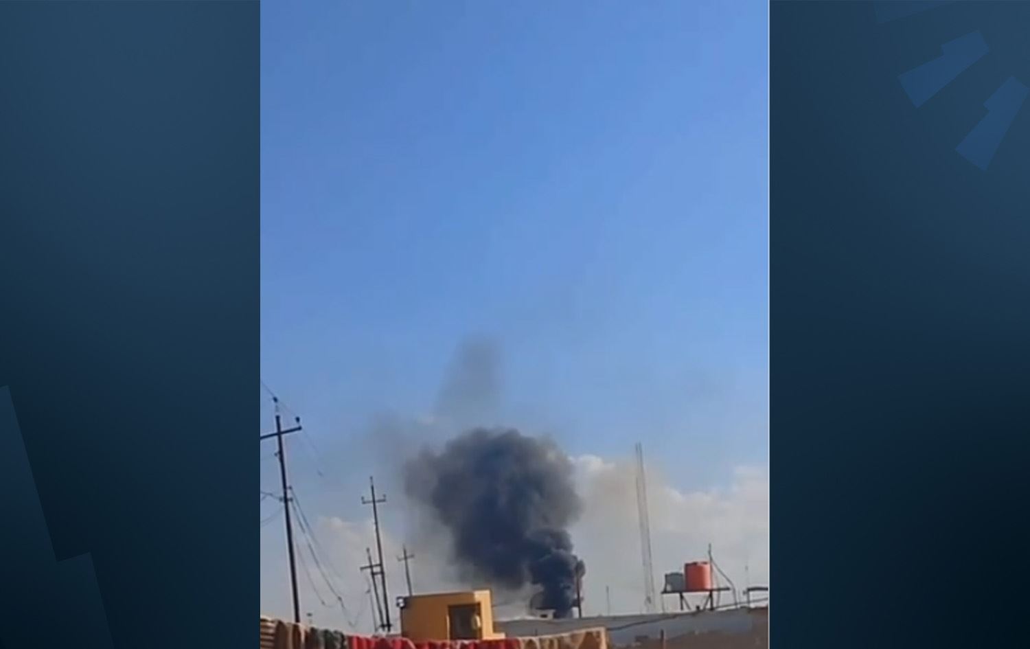 دیمەنی ساتی هێرشێک بۆسەر بارەگایەکی حەشدی شەعبی لە ئەنبار