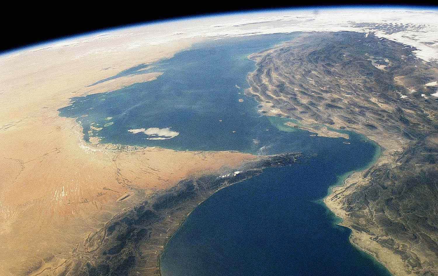 مضيق هرمز - صورة أقمار اصطناعية