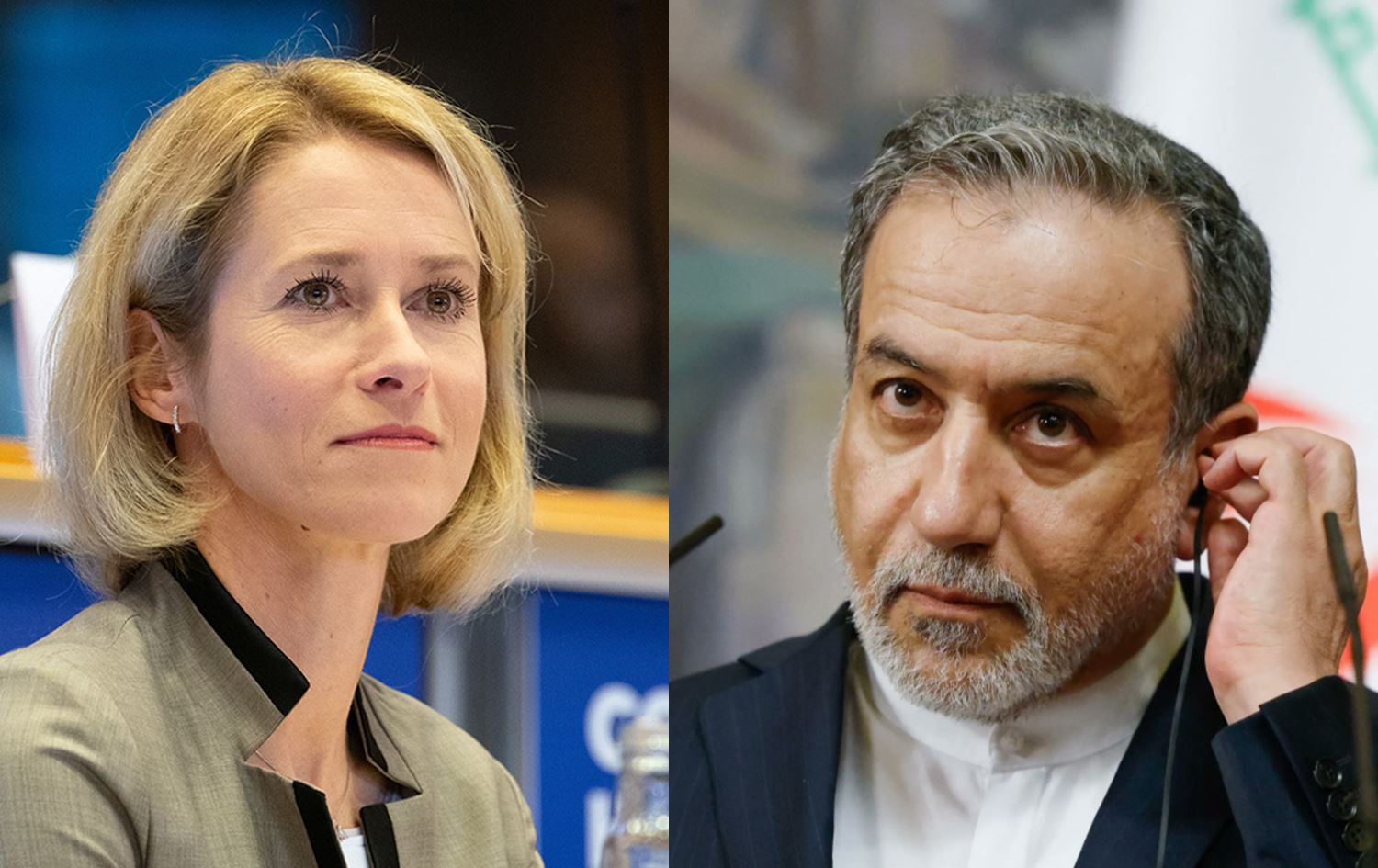  عەباس عێراقچی، وەزیری دەرەوەی وڵاتەکە لەگەڵ کایا کالاس، بەرپرسی سیاسەتی دەرەوەی یەکێتیی ئەورووپا