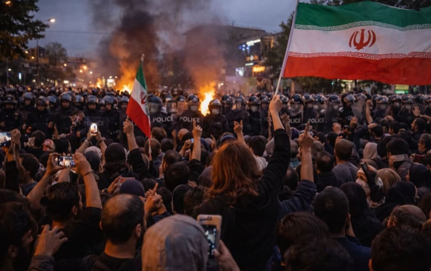 دیمەنی خۆپیشاندانەکانی ئێران رۆژی 9ـی کانوونی دووەمی 2026