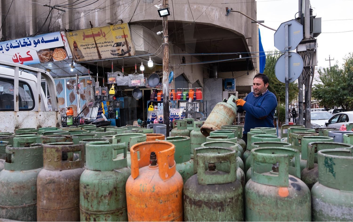 بائع غاز في أربيل. الصور: بلند طاهر - رووداو