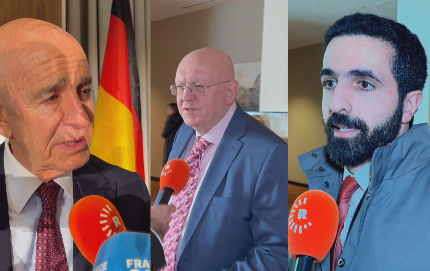 مندوب سوريا، المبعوث الأميركي لسوريا، ومندوب روسيا لدى الأمم المتحدة