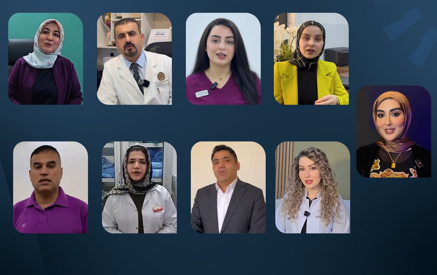 ئەو پزیشکانەی بەشدارییان لە رێنوێییەکاندا کردووە و تایبەت بۆ رووداوی تەندروستییان ناردووە.