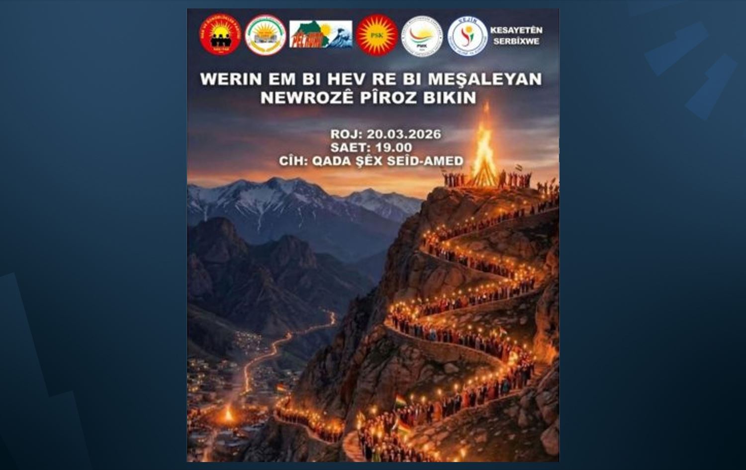 Afîşa şeş partî û rêxistinan