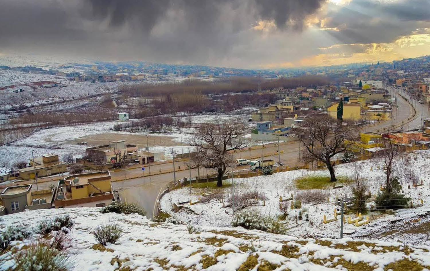 دیمەنێکی بەفر لە سنووری ئیدارەی سەربەخۆی سۆران. وێنە: پەیجی فەیسبووکی ئیدارەی سەربەخۆی سۆران/ئەرشیڤ