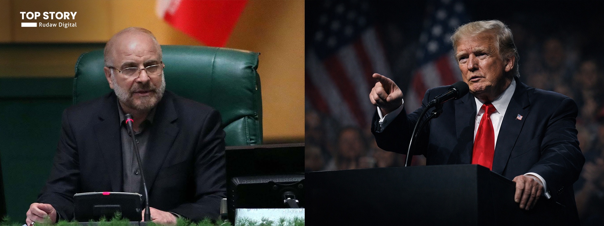 سەرۆکی پەرلەمانی ئێران: هیچ دانوستاندنێک لەگەڵ ئەمریکا نەکراوە