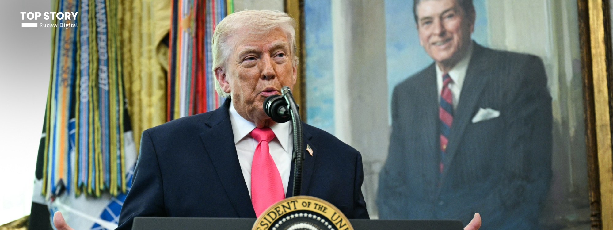 ترەمپ: سەرکردایەتیی ئێستای ئێران دیارییەکی گەورەیان پێشکەش کردین