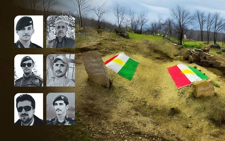 وێنەی ئەو پێشمەرگانەی لە سنووی ئیدارەی سەربەخۆی سۆران شەهید بوون