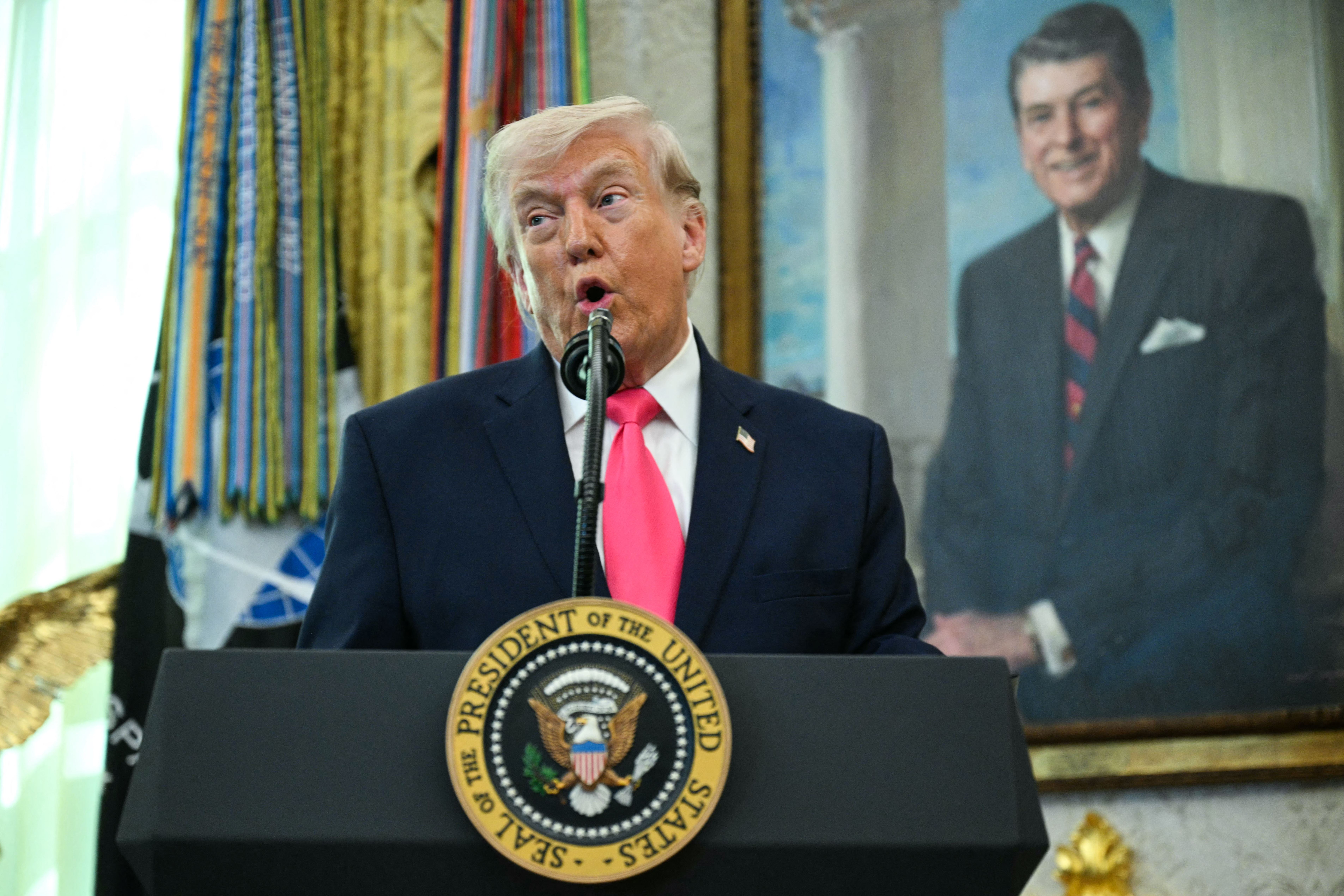 دۆناڵد ترەمپ، سەرۆکی ئەمریکا. وێنە: AFP