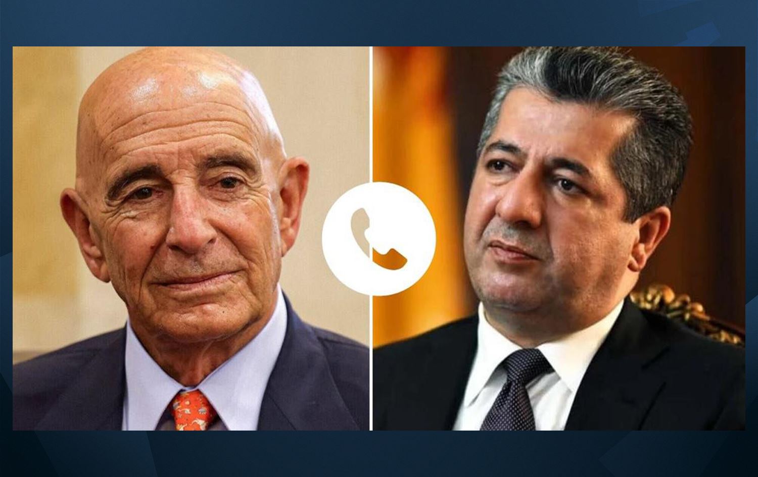 Tom Barrack û Mesrûr Barzanî / Wêne: Hikûmeta Herêma Kurdistanê