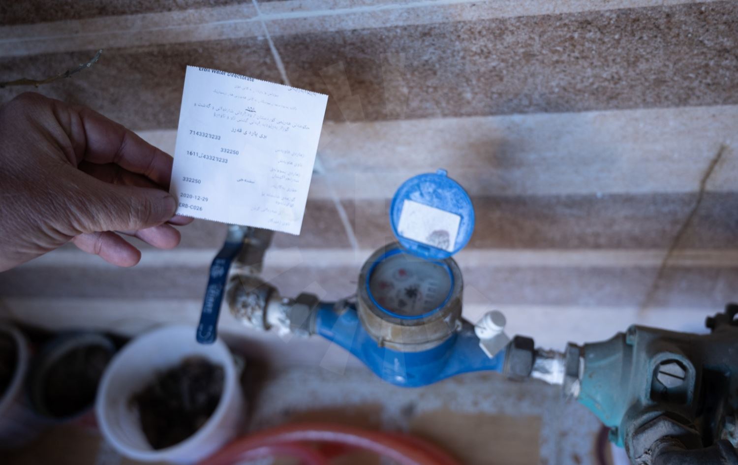 پێوەر و پسوولەی ئاو. وێنە. رووداو