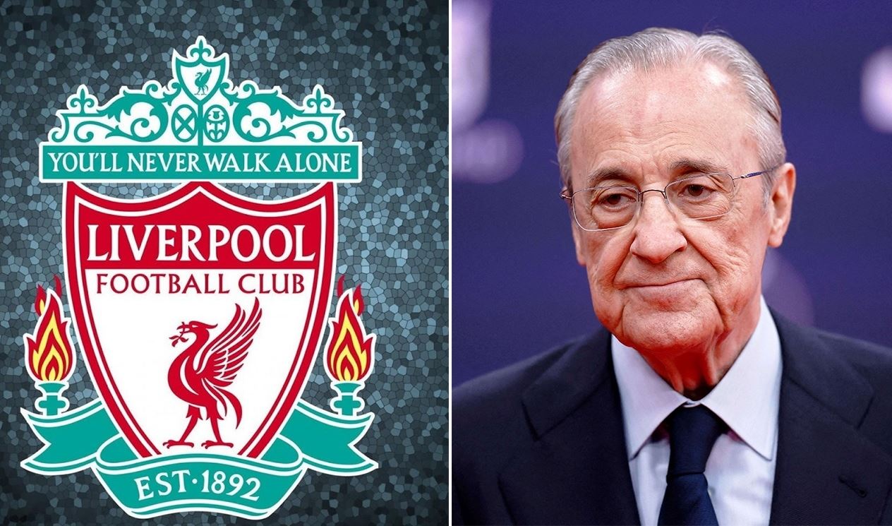 سەرۆکی ریال مەدرید و لۆگۆی لیڤەرپوول