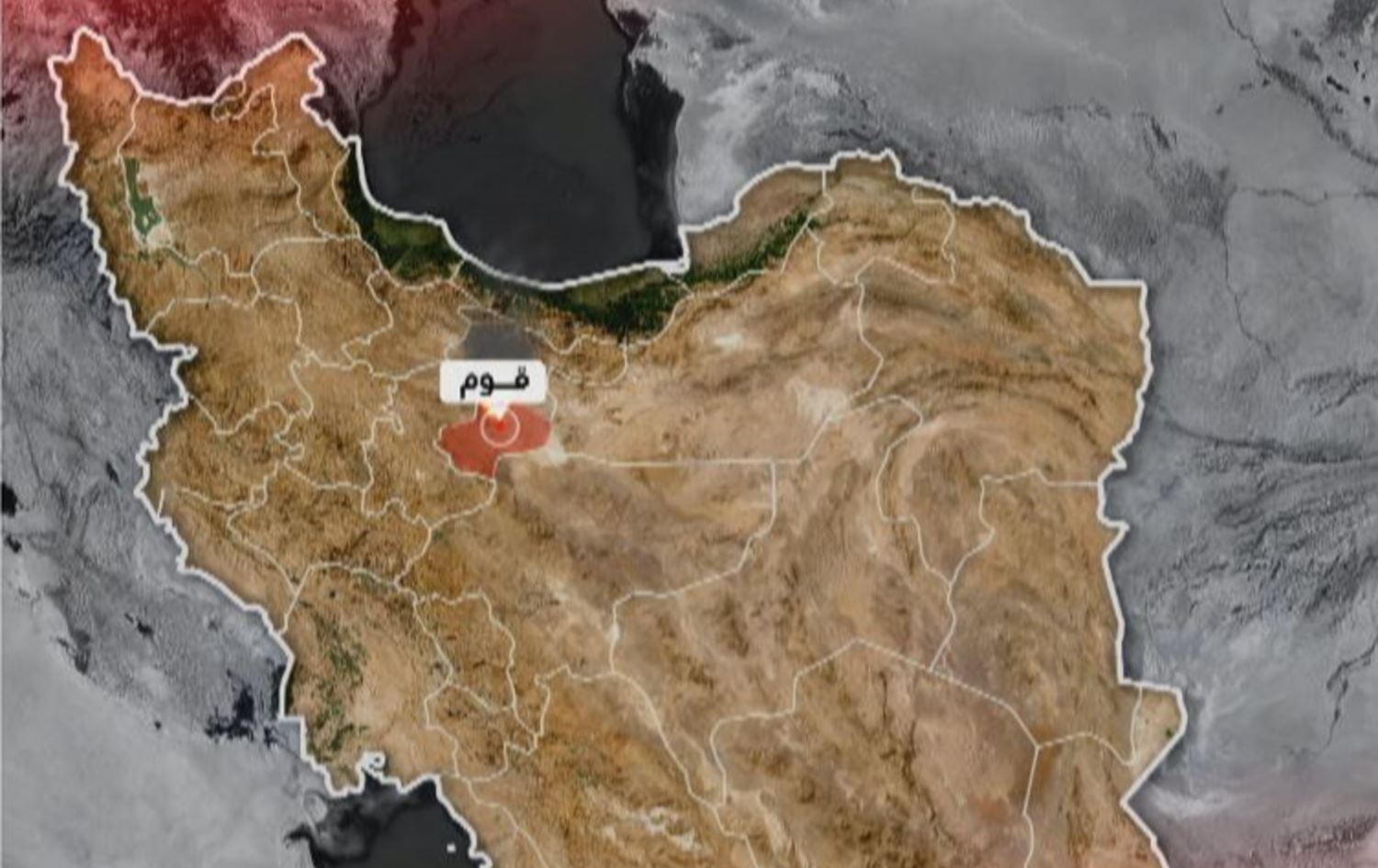 Qûm li ser nexşeyê / Wêne: Rûdaw Grafîk