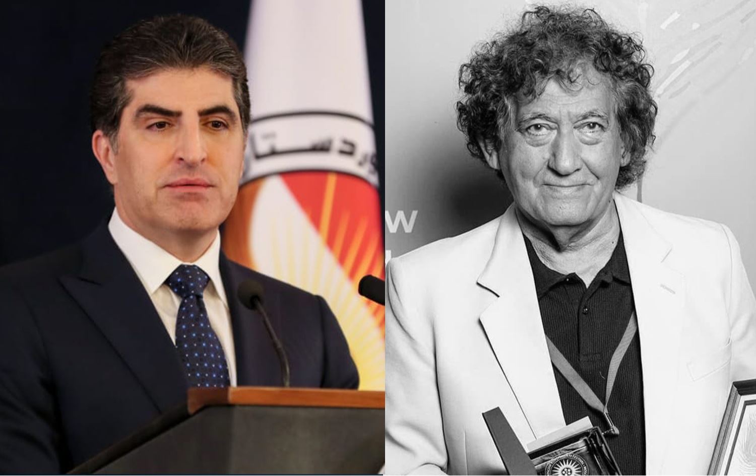 نێچیرڤان بارزانی سەرەخۆشی لە بنەماڵەی هونەرمەند و سینەماکار مەهدی ئومێد دەکات