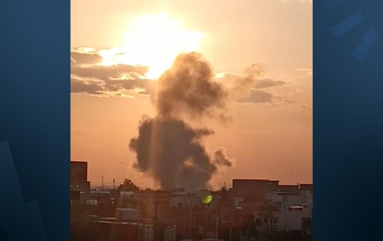 لحظة استهداف مطار كركوك 