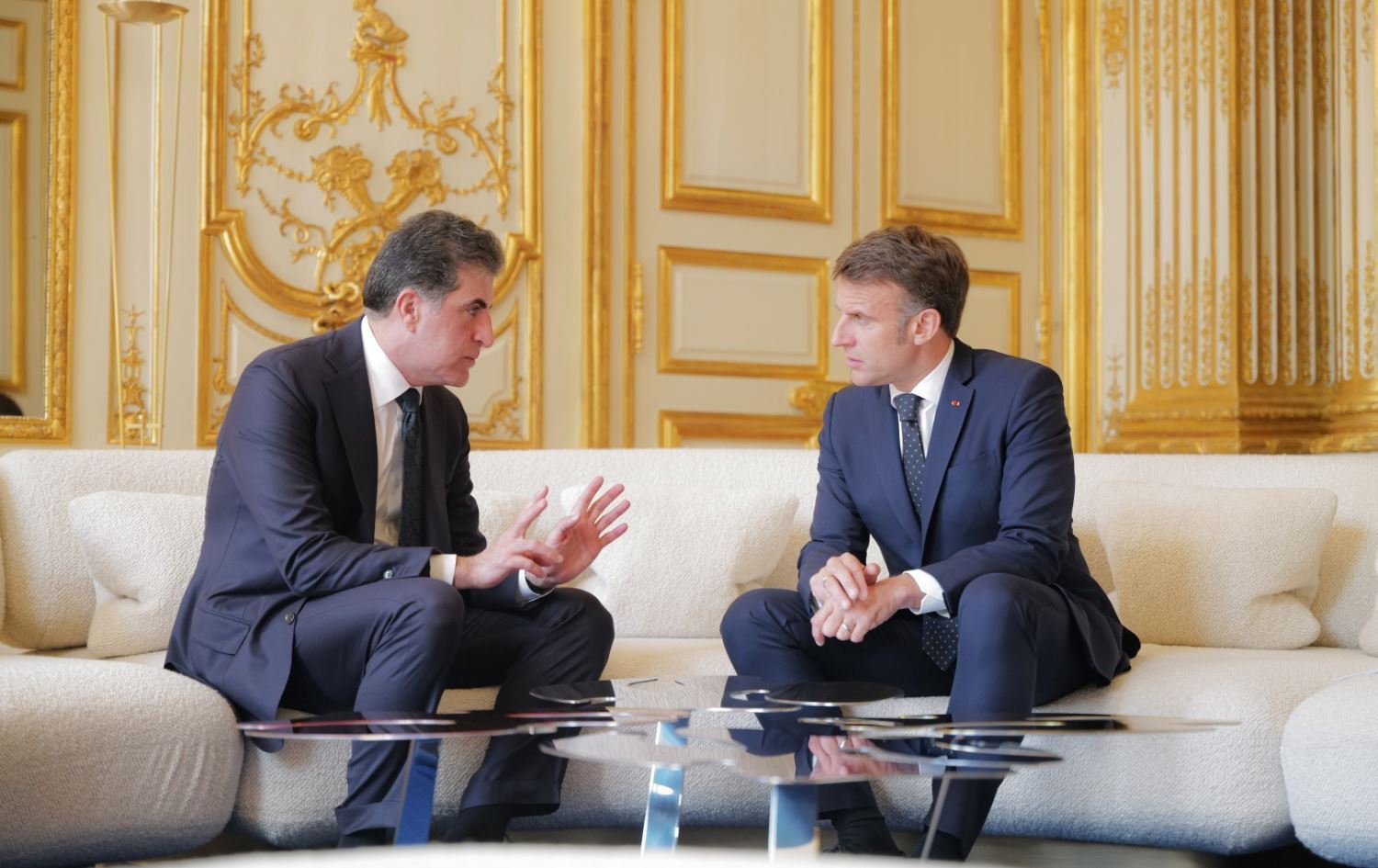 Nêçîrvan Barzanî û Emmanuel Macron / Wêne: Arşîv