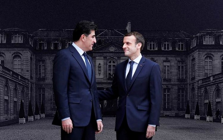 نێچیرڤان بارزانی و ئیمانوێڵ ماکرۆن