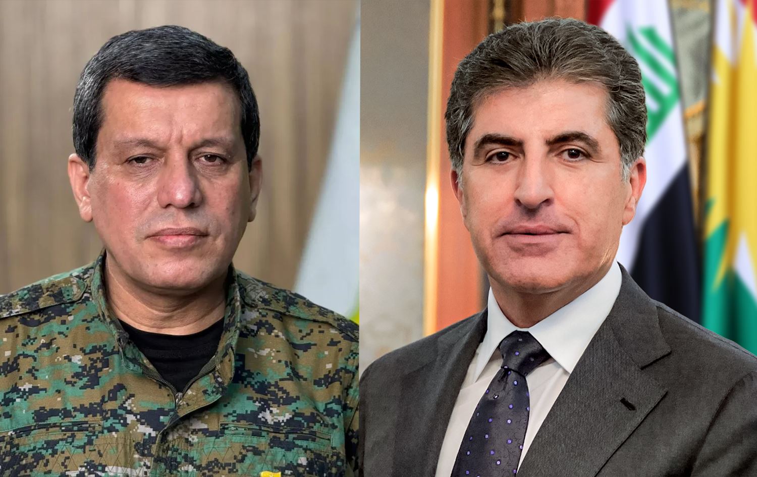 Mezlûm Ebdî û Nêçîrvan Barzanî / Wêne: Rûdaw Grafîk