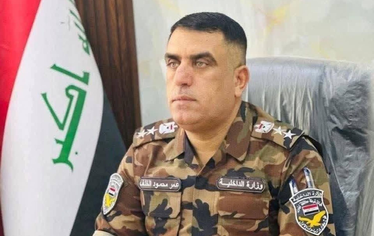 وێنەی یەکێک لە کوژراوەکان بەناوی عەقید عومەر مەحموود، فەرماندەی فەوجی یەکی فریاکەوتنی پۆلیس